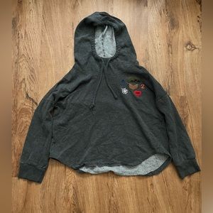Derek Heart Gray Hoodie Size L